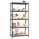 NNEVL 5-Layer Shelves 2 pcs Anthracite Steel and Engineered Wood