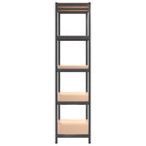 NNEVL 5-Layer Shelves 2 pcs Anthracite Steel and Engineered Wood