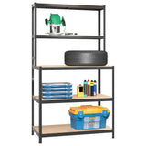 NNEVL 5-Layer Work Table with Shelves Anthracite Steel and Engineered Wood