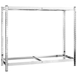 NNEVL 2-Layer Tire Rack Silver 110x40x110 cm Steel