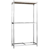 NNEVL 2-Layer Tire Racks 2 pcs Silver 110x40x180 cm Steel