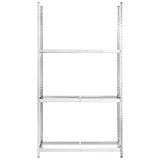 NNEVL 3-Layer Tire Racks 2 pcs Silver 110x40x200 cm Steel