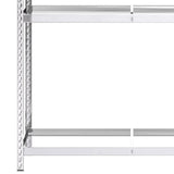 NNEVL 3-Layer Tire Racks 2 pcs Silver 110x40x200 cm Steel