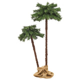 NNEVL Artificial Double Palm Tree with LEDs 125 cm&210 cm
