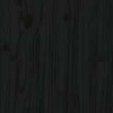 NNEVL Headboard Black 100x3x80 cm Solid Wood Pine