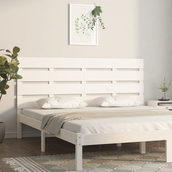 NNEVL Headboard White 150x3x80 cm Solid Wood Pine