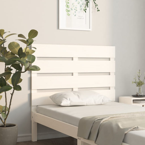 NNEVL Headboard White 75x3x80 cm Solid Wood Pine