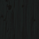 NNEVL Headboard Black 75x3x80 cm Solid Wood Pine