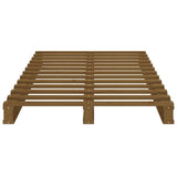 NNEVL Bed Frame Honey Brown 100x200 cm Solid Wood Pine