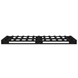 NNEVL Pallet Bed Black 100x200 cm Solid Wood Pine