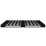NNEVL Bed Frame Black 137x187 cm Double Size Solid Wood Pine