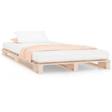 NNEVL Pallet Bed 92x187 cm Solid Wood Pine Single Bed Size