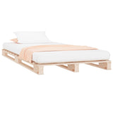 NNEVL Pallet Bed 92x187 cm Solid Wood Pine Single Bed Size