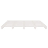 NNEVL Bed Frame White 137x187 cm Solid Wood Pine Double Size
