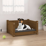NNEVL Dog Bed Honey Brown 55.5x45.5x28 cm Solid Pine Wood