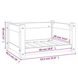 NNEVL Dog Bed Black 55.5x45.5x28 cm Solid Pine Wood