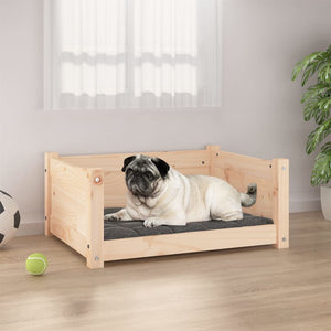 NNEVL Dog Bed 65.5x50.5x28 cm Solid Pine Wood