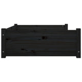 NNEVL Dog Bed Black 105.5x75.5x28 cm Solid Pine Wood