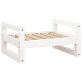 NNEVL Dog Bed White 55.5x45.5x28 cm Solid Pine Wood