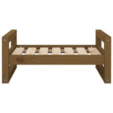 NNEVL Dog Bed Honey Brown 65.5x50.5x28 cm Solid Pine Wood