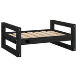 NNEVL Dog Bed Black 65.5x50.5x28 cm Solid Pine Wood