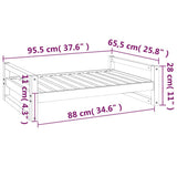 NNEVL Dog Bed 95.5x65.5x28 cm Solid Pine Wood