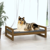 NNEVL Dog Bed Honey Brown 95.5x65.5x28 cm Solid Pine Wood