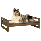 NNEVL Dog Bed Honey Brown 95.5x65.5x28 cm Solid Pine Wood