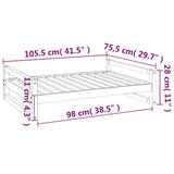 NNEVL Dog Bed 105.5x75.5x28 cm Solid Pine Wood