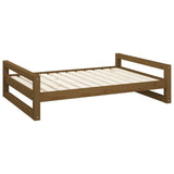 NNEVL Dog Bed Honey Brown 105.5x75.5x28 cm Solid Pine Wood