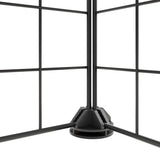 NNEVL 8-Panel Pet Cage with Door Black 35x35 cm Steel