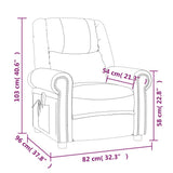 NNEVL Massage Recliner Chair Black Shiny Faux Leather