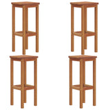 NNEVL Bar Stools 4 pcs Solid Wood Acacia