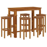 NNEVL 7 Piece Garden Bar Set Solid Wood Acacia