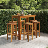 NNEVL 7 Piece Garden Bar Set Solid Wood Acacia