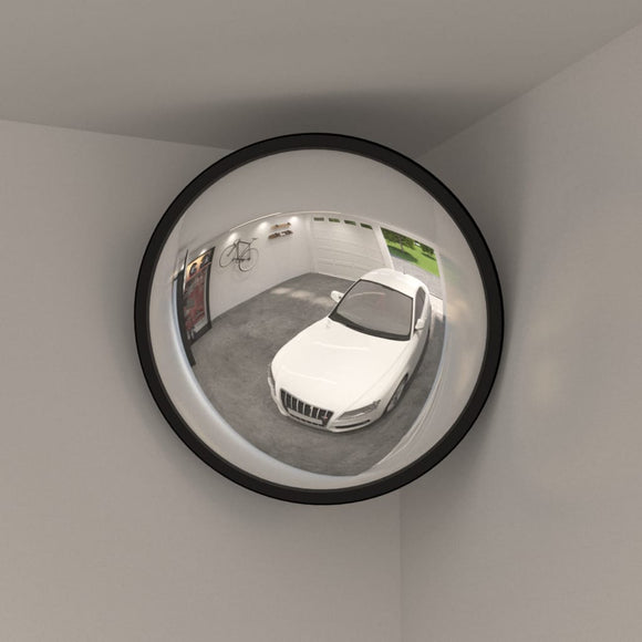 NNEVL Indoor Convex Traffic Mirror Black Ø40 cm Acrylic
