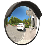 NNEVL Outdoor Convex Traffic Mirror Black Ø60 cm Polycarbonate