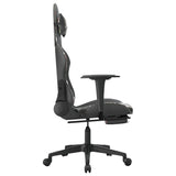 NNEVL Massage Gaming Chair with Footrest Black&Camouflage Faux Leather