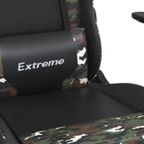NNEVL Massage Gaming Chair with Footrest Black&Camouflage Faux Leather