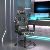 NNEVL Massage Gaming Chair with Footrest Black&Camouflage Faux Leather