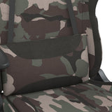 NNEVL Massage Gaming Chair with Footrest Black and Camouflage Fabric