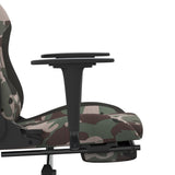 NNEVL Massage Gaming Chair with Footrest Black and Camouflage Fabric