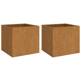 NNEVL Planters 2 pcs 49x47x46 cm Corten Steel
