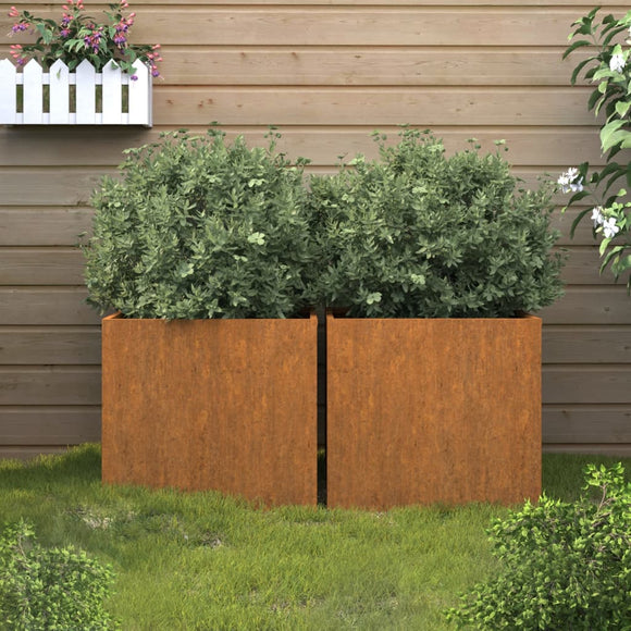 NNEVL Planters 2 pcs 49x47x46 cm Corten Steel