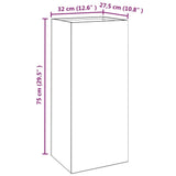 NNEVL Planter 32x27.5x75 cm Corten Steel
