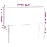 NNEVL Headboard Black 100x5x78/88 cm Faux Leather