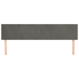 NNEVL Headboards 2 pcs Dark Grey 80x5x78/88 cm Velvet