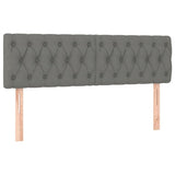 NNEVL Headboards 2 pcs Dark Grey 72x7x78/88 cm Fabric