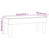 NNEVL Bench Black 70x30x30 cm Faux Leather