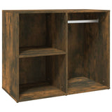 NNEVL LED Dressing Table with Cabinets Smoked Oak Engineered Wood